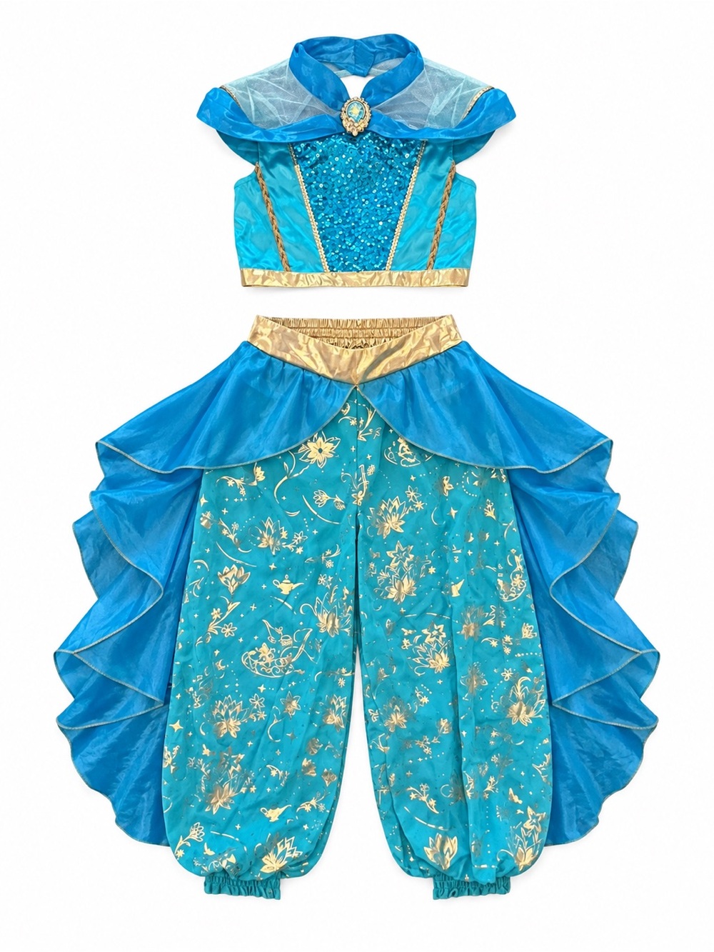 Disney Store Princess Jasmine Aladdin Costume Kids Size 7/8 Two Piece Set EUC